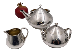 German Judgendstil Silver 3-Piece Tea Set