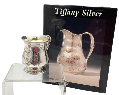 Tiffany & Co. Sterling Silver 1908 Child Mug the Mouse Ran Up the Clock