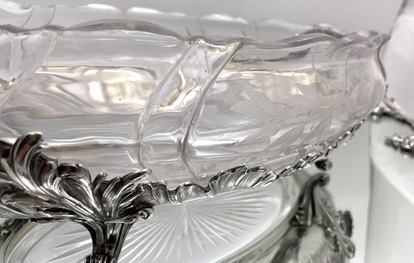 Cardeilhac French Sterling Silver Mirrored Plateau & Centerpiece Bowl in Rococo Style from Early 20th Century