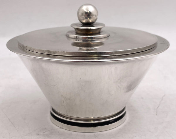 Georg Jensen by Nielsen Sterling Silver 4-Piece Coffee Set Pyramid Pattern #600