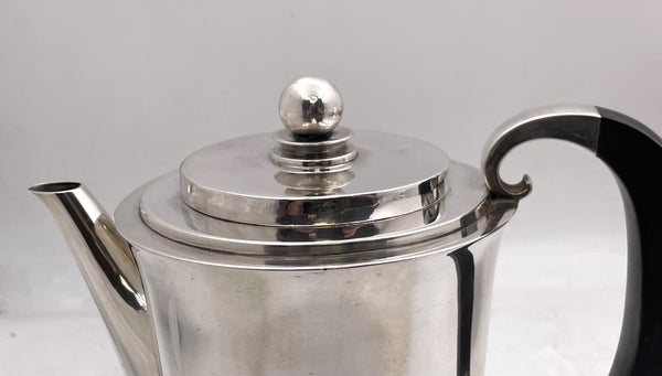 Georg Jensen by Nielsen Sterling Silver 4-Piece Coffee Set Pyramid Pattern #600