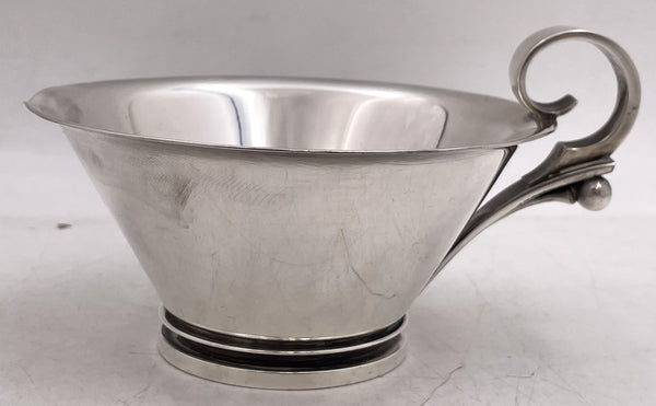 Georg Jensen by H. Nielsen Sterling Silver 5-Piece Coffee Set in Pyramid Pattern #600