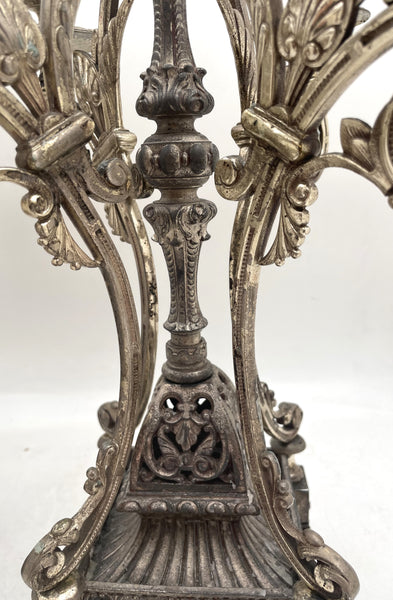 Ansonia Pair of Silver 5-Light Candelabra from Aesthetic Movement 19th Century