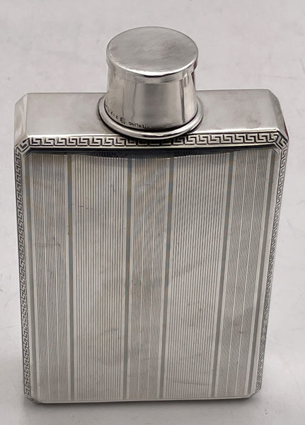 George Henckel & Co. Sterling Silver Flask with Collapsible Shot Glass from Early 20th Century