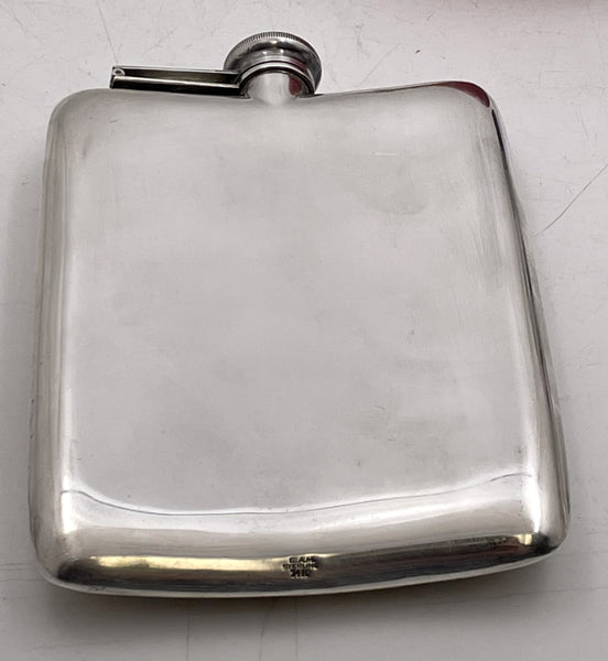 Elgin 14K Gold and Sterling Silver Flask in Art Deco Style from Early 20th Century