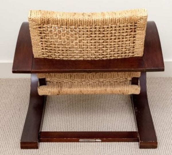 Mitchell Gold & Bob Williams Wood and Cane Armchair in Mid-Century Modern Style