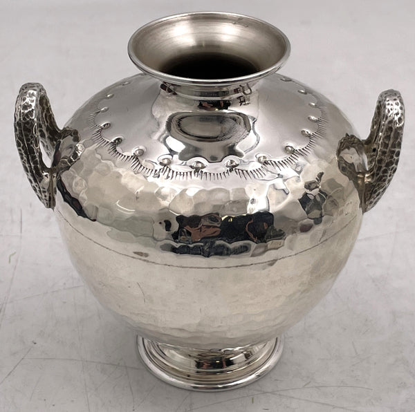 Lalaounis Style Greek Sterling Silver Classical Style Amphora Vases & Bowl