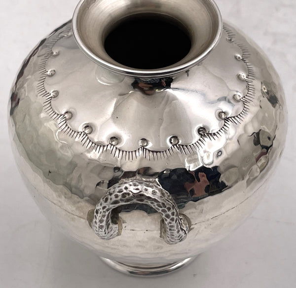 Lalaounis Style Greek Sterling Silver Classical Style Amphora Vases & Bowl