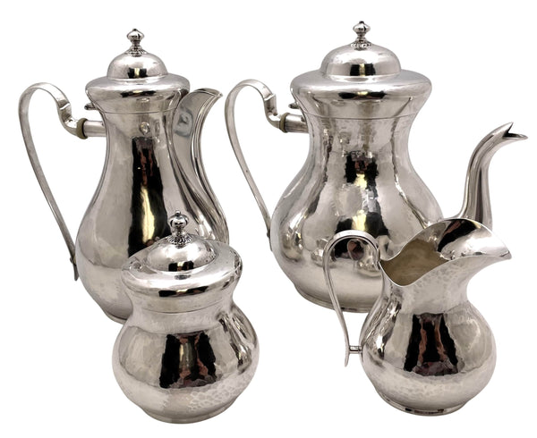 Buccellati Sterling Silver Hand-Hammered 4-Piece Tea & Coffee Set