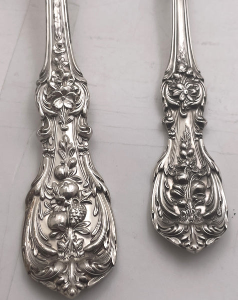 Reed & Barton Set of 6 Sterling Silver Servers in Francis I Pattern and Art Nouveau Style