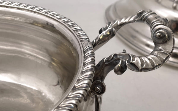 John Jacobs Sterling Silver 1749 Covered Tureen Centerpiece Bowl from Georgian Era