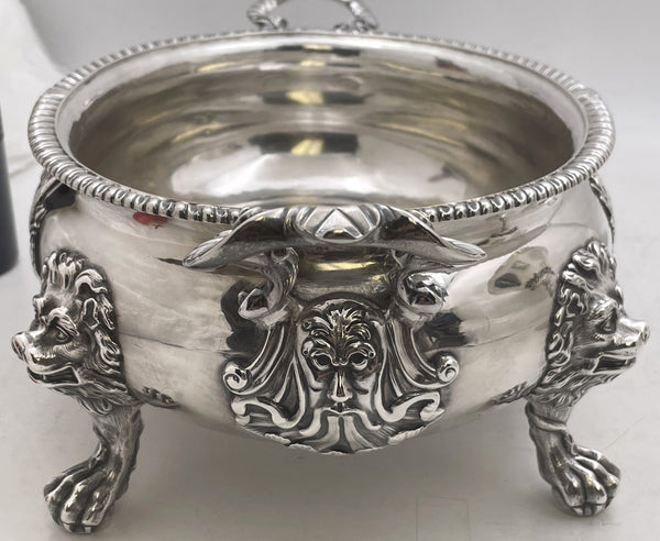 John Jacobs Sterling Silver 1749 Covered Tureen Centerpiece Bowl from Georgian Era