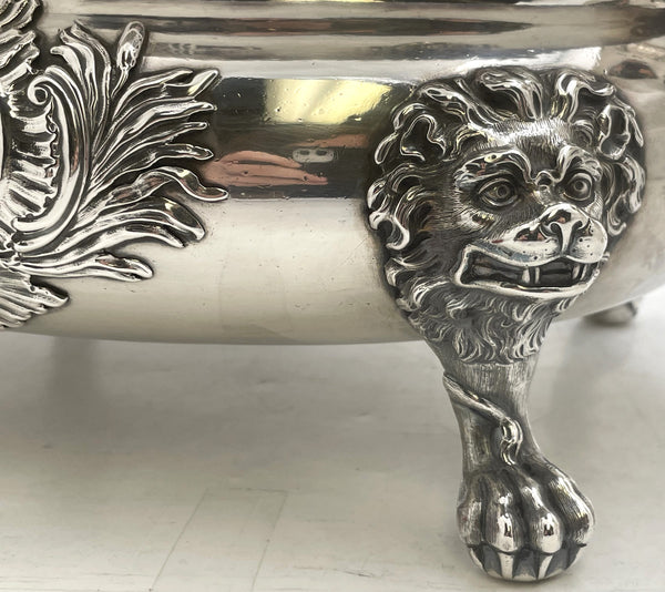 John Jacobs Sterling Silver 1749 Covered Tureen Centerpiece Bowl from Georgian Era