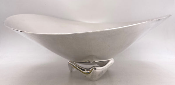 Georg Jensen Sterling Silver Large Centerpiece Bowl #980A by H. Koppel in Mid-Century Modern Style