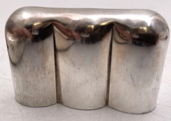 Italian Sterling Silver Cigar Case Holder in Mid-Century Modern Style