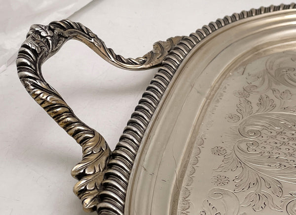 William Bateman English Sterling Silver 1815 Large Georgian Tray