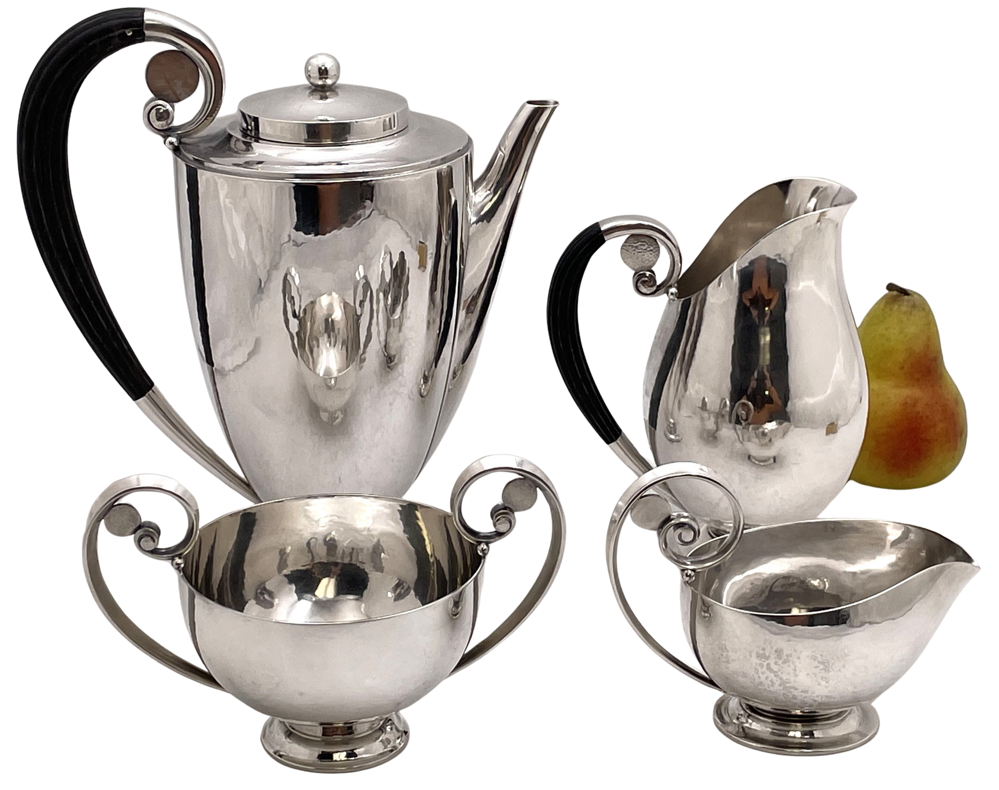 Georg Jensen by J. Rohde in Sterling Silver 4-Piece Coffee Set #321