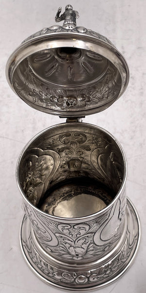 German Silver Tankard with Cosimo de Medici from 19th Century