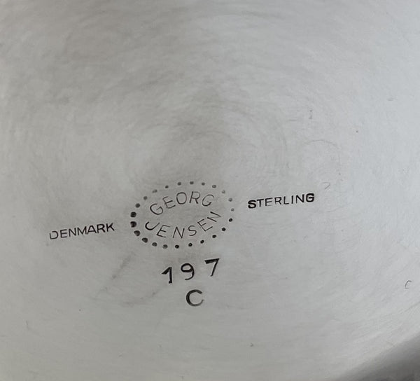 Georg Jensen Set of 3 Sterling Silver Bowls #197A #197C in Art Nouveau Style