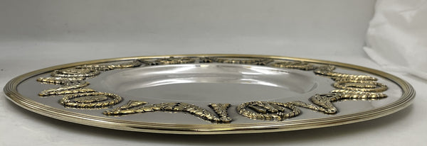 Set of 4 Napoleonic Silver Chargers in Heavy Gage Museum-Quality from Late 19th Century