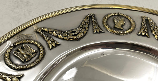 Set of 4 Napoleonic Silver Chargers in Heavy Gage Museum-Quality from Late 19th Century