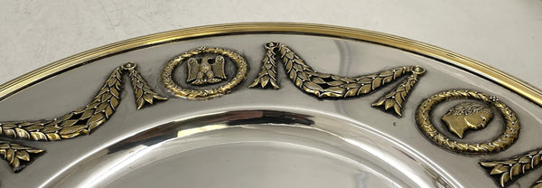 Set of 4 Napoleonic Silver Chargers in Heavy Gage Museum-Quality from Late 19th Century