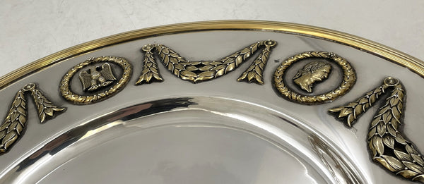 Set of 4 Napoleonic Silver Chargers in Heavy Gage Museum-Quality from Late 19th Century