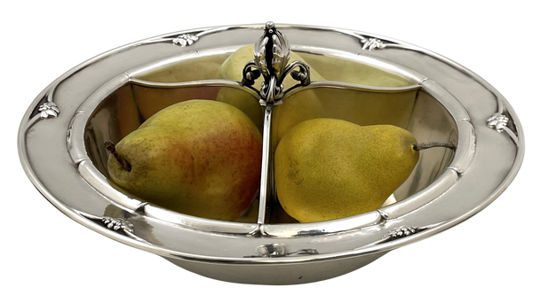 Rare Georg Jensen Sterling Silver Hammered Bowl #271C with 3 Sections