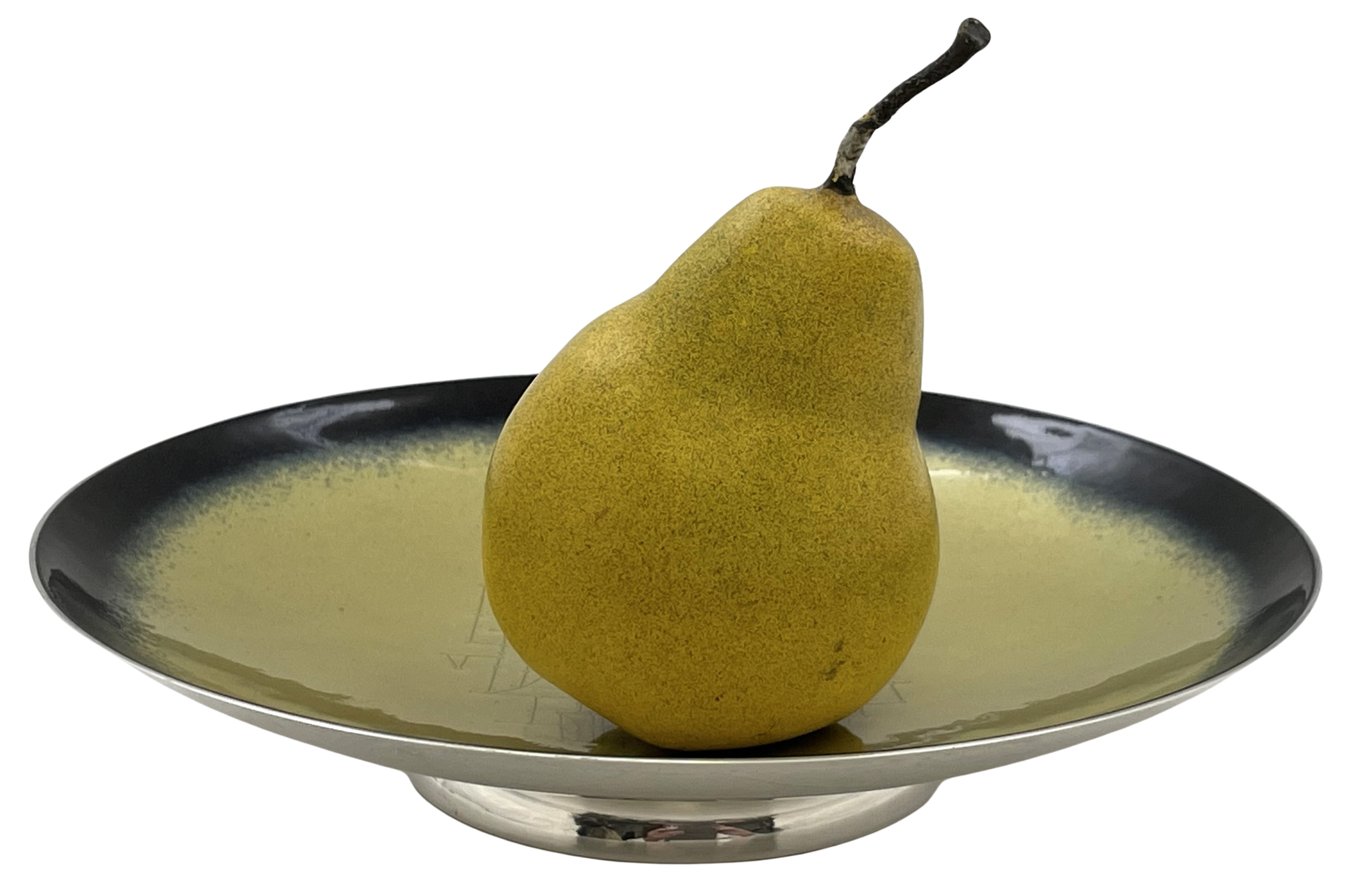 Towle and Earl Pardon Rare Enameled Sterling Silver Bowl in Mid-Century Modern Style