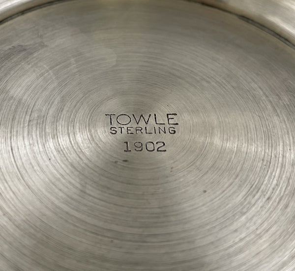 Towle and Earl Pardon Rare Enameled Sterling Silver Bowl in Mid-Century Modern Style