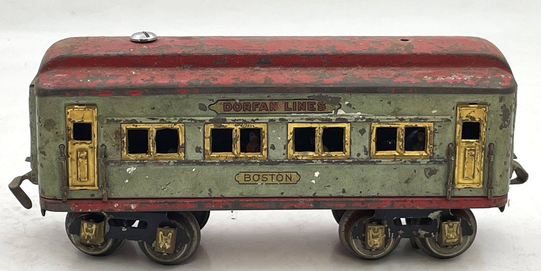 Dorfan Vintage O Gauge Boston Passenger Model Train Car from Early 20th Century
