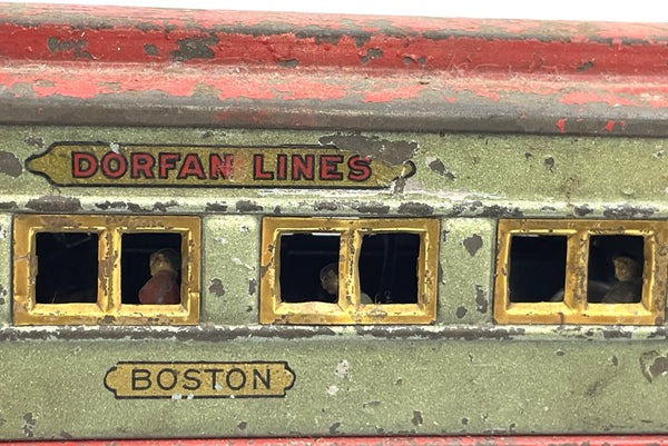 Dorfan Vintage O Gauge Boston Passenger Model Train Car from Early 20th Century