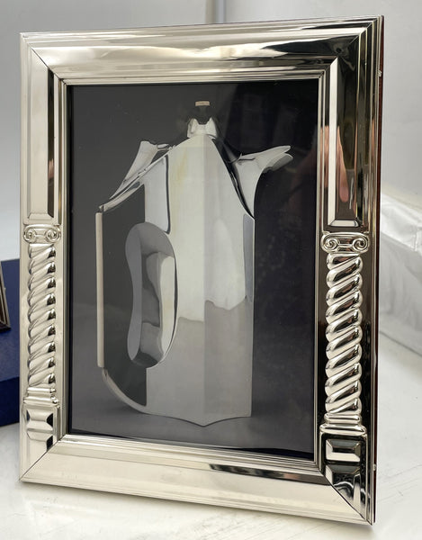 Del Conte Italian Sterling Silver Set of 3 Picture Frames with Ionic Columns