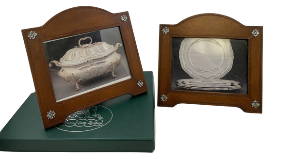 Pair of William Scott Leather & Sterling Silver Picture Frames