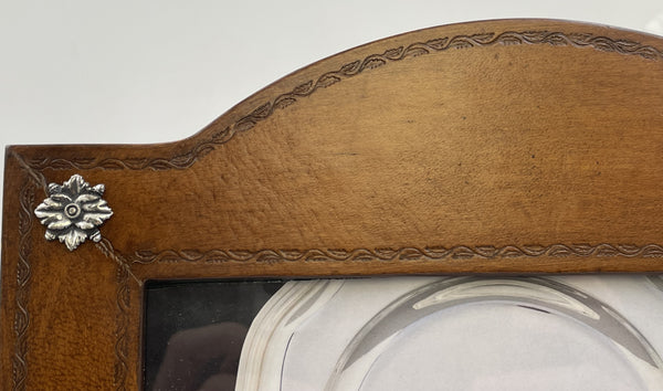 Pair of William Scott Leather & Sterling Silver Picture Frames