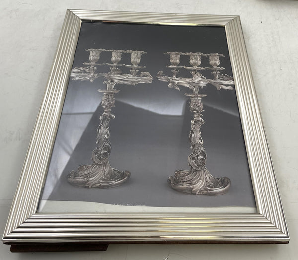 Del Conte Sterling Silver Picture Frame in Mid-Century Modern Style