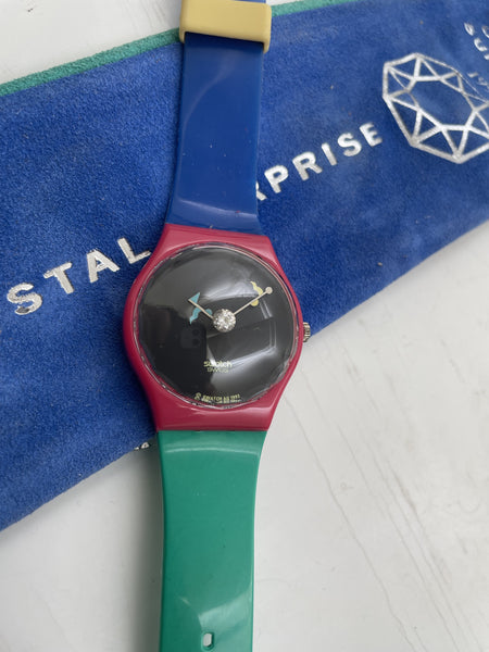 Swatch Crystal Surprise 1994 Watch New in Pouch