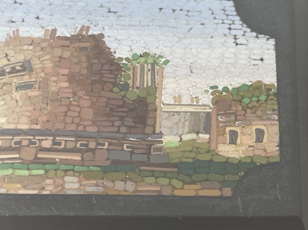 Micromosaic & Sterling Silver Italian Humidor Cigar Box & Matchbox Holder