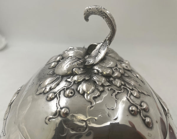 European Continental Silver Etrog Esrog Box from 19th Century