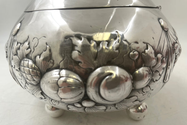 European Continental Silver Etrog Esrog Box from 19th Century