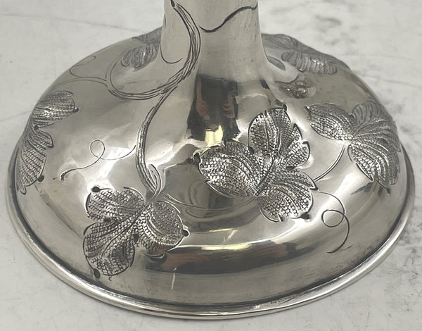 Eben Cutler Coin Silver Goblet/ Kiddush Cup from 19th Century