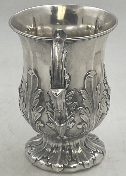 Calcutta Indian Hamilton Sterling Silver Mug from 1830s