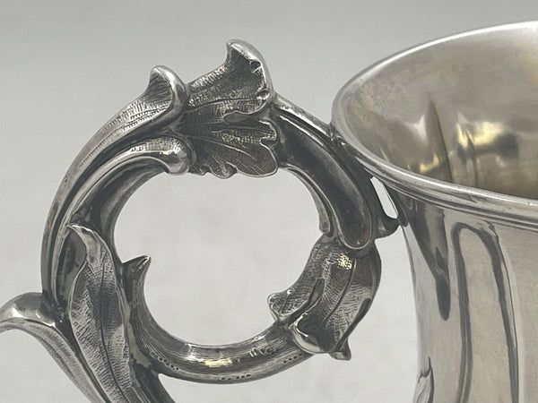 Calcutta Indian Hamilton Sterling Silver Mug from 1830s