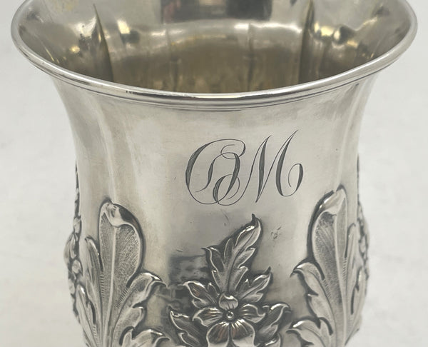 Calcutta Indian Hamilton Sterling Silver Mug from 1830s
