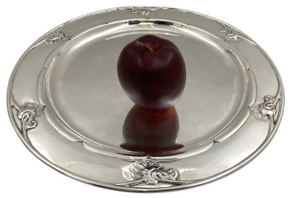 Georg Jensen Sterling Silver Cocktail / Bar Tray in Blossom Pattern # 232B from 1920s