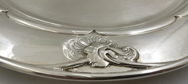 Georg Jensen Sterling Silver Cocktail / Bar Tray in Blossom Pattern # 232B from 1920s