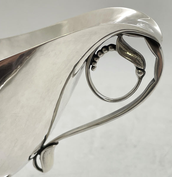 Georg Jensen Sterling Silver Serving Dish/ Sauce Boat in Blossom Pattern 177 from 1910s/20s