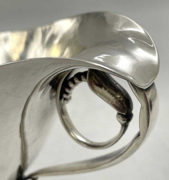 Georg Jensen Sterling Silver Serving Dish/ Sauce Boat in Blossom Pattern 177 from 1910s/20s