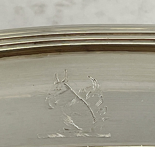 Pair of William Pitts English Sterling Silver Georgian 1790 Platters or Trays