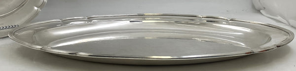 Pair of William Pitts English Sterling Silver Georgian 1790 Platters or Trays